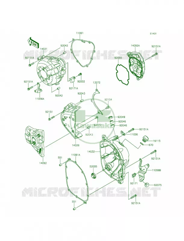 Engine Covers Kawasaki MOTOS 1000 2014 Ninja 1000 ABS  ZX1000MEF