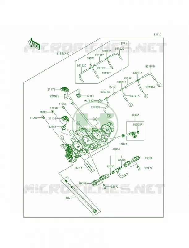 Throttle Kawasaki MOTOS 1000 2014 Ninja 1000 ABS  ZX1000MEF