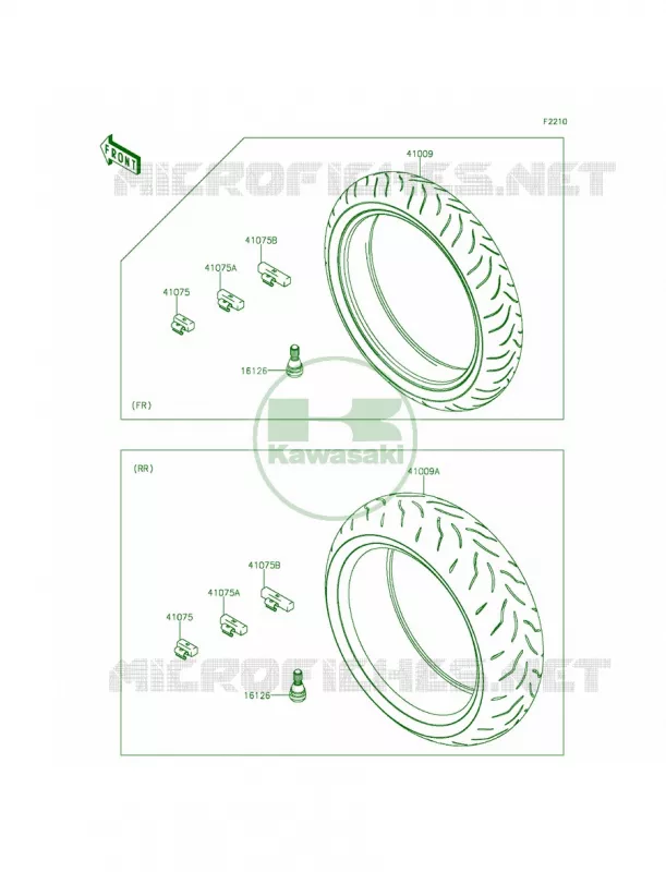Tires Kawasaki MOTOS 1000 2014 Ninja 1000 ABS  ZX1000MEF