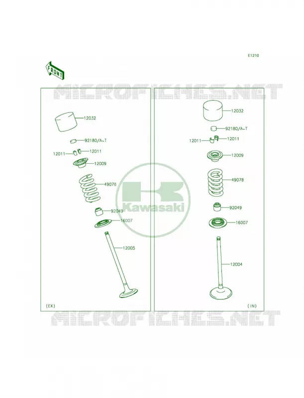 Valves Kawasaki MOTOS 1000 2014 Ninja 1000 ABS  ZX1000MEF