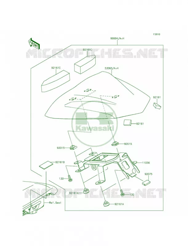 AccessorySingle Seat Cover Kawasaki MOTOS 650 2014 Ninja 650 ABS  EX650FEF