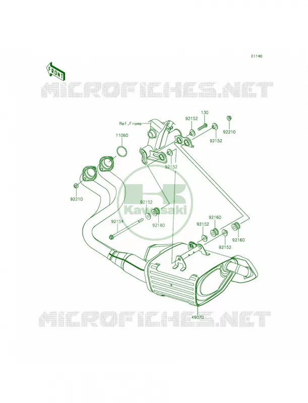 Mufflers Kawasaki MOTOS 650 2014 Ninja 650 ABS  EX650FEF