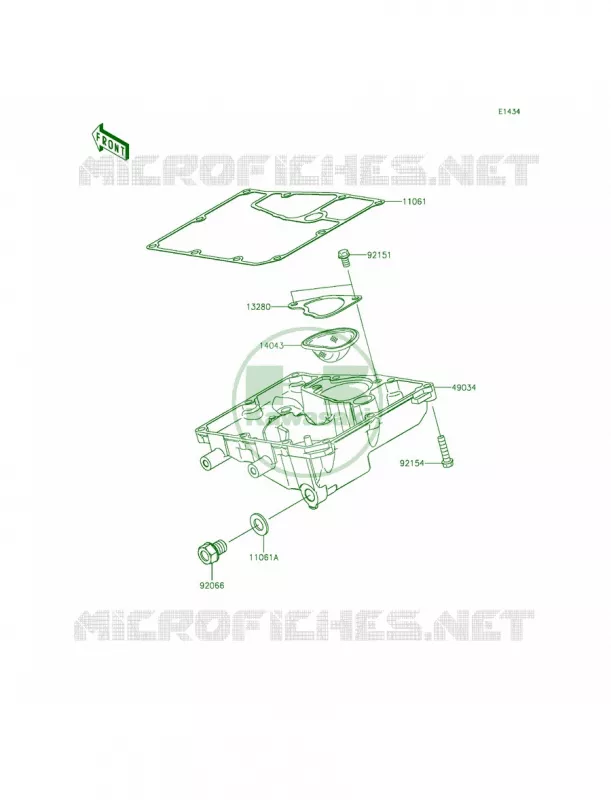 Oil Pan Kawasaki MOTOS 650 2014 Ninja 650 ABS  EX650FEF