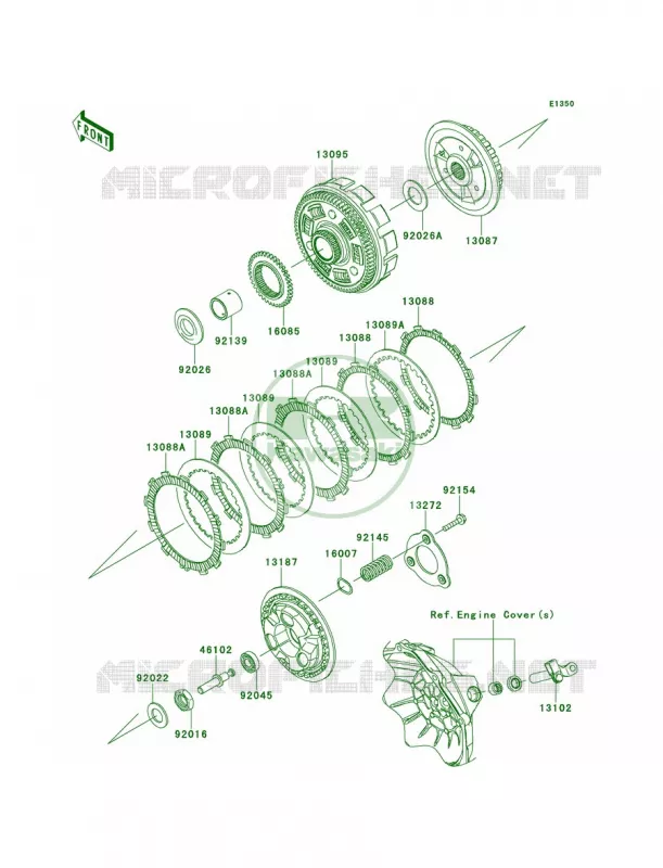 Clutch Kawasaki MOTOS 300 2014 Ninja 300  EX300AES