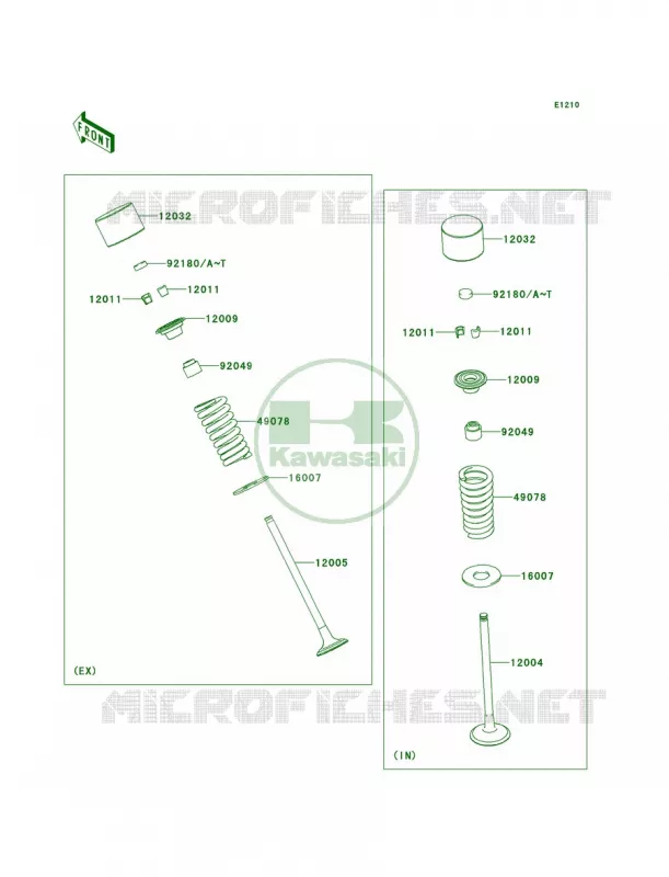 Valves Kawasaki MOTOS 300 2014 Ninja 300  EX300AES
