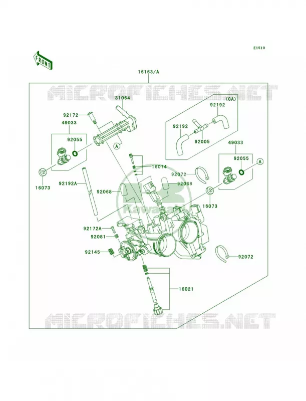 Throttle Kawasaki MOTOS 300 2014 Ninja 300  EX300AESA