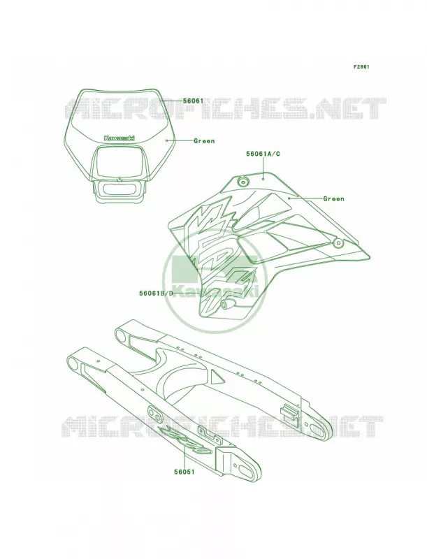 DecalsKDX220-A4 Kawasaki MOTOS 220 2000 KDX220R  KDX220-A7