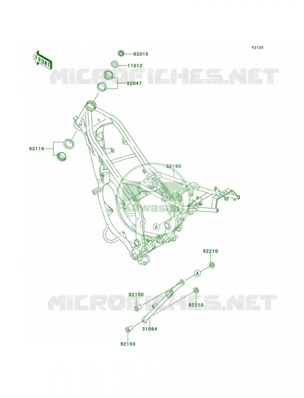 Frame Kawasaki MOTOS 220 2000 KDX220R  KDX220-A7