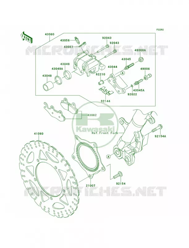 Front Brake Kawasaki MOTOS 300 2014 Ninja 300 ABS SE  EX300BEFA