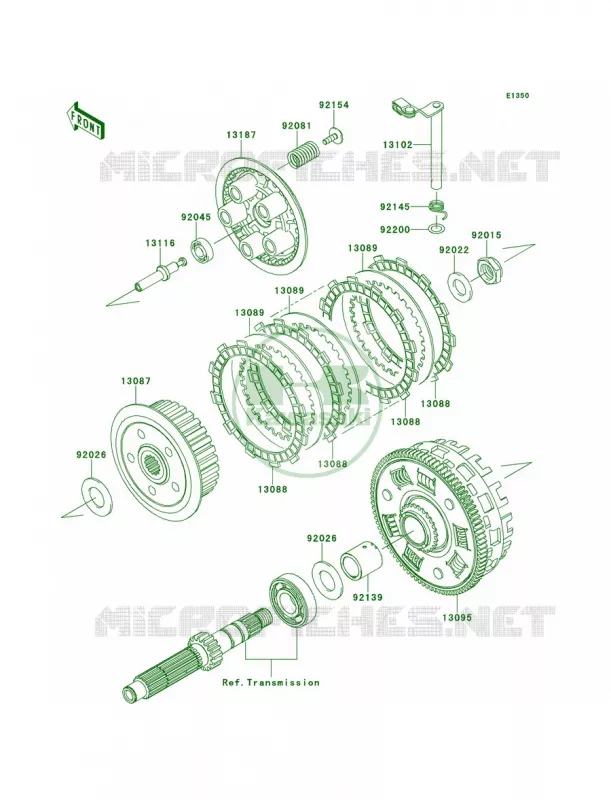 Clutch Kawasaki MOTOS 650 2014 Versys ABS  KLE650DEF