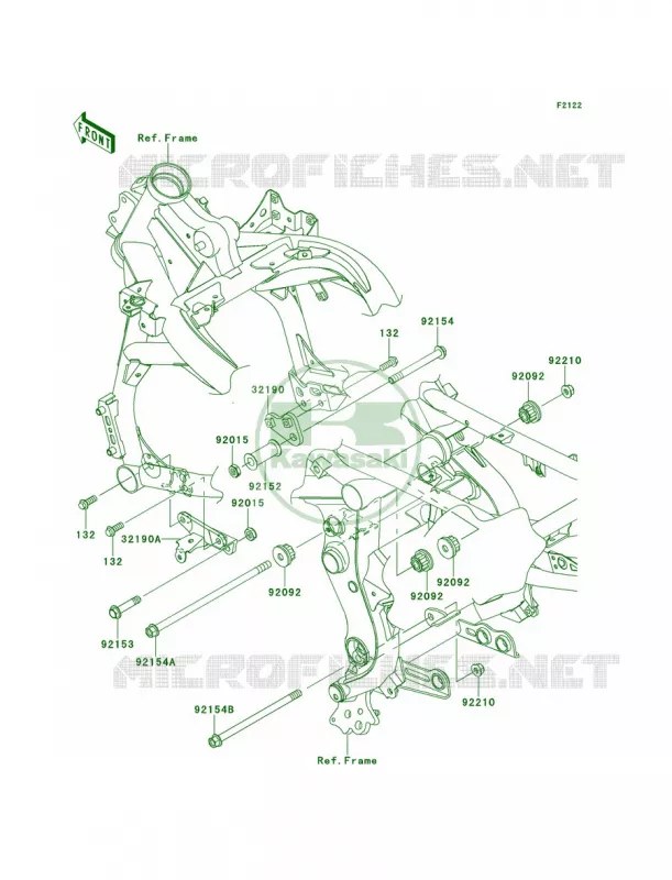 Engine Mount Kawasaki MOTOS 650 2014 Versys ABS  KLE650DEF