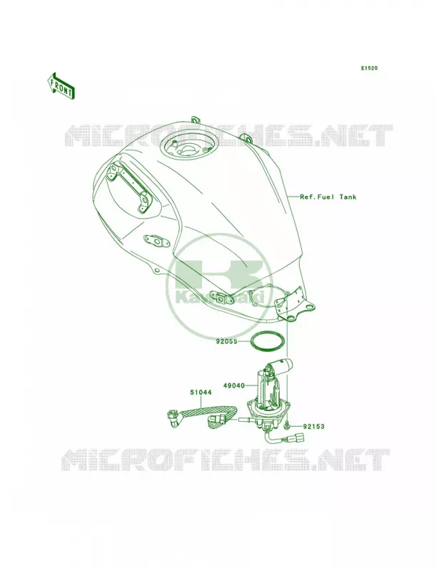 Fuel Pump Kawasaki MOTOS 650 2014 Versys ABS  KLE650DEF