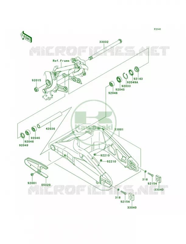 Swingarm Kawasaki MOTOS 650 2014 Versys ABS  KLE650DEF