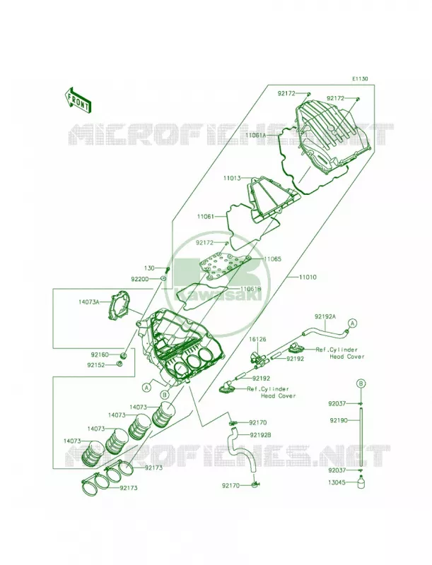 Air Cleaner Kawasaki MOTOS 1000 2014 Z1000 ABS  ZR1000GEF