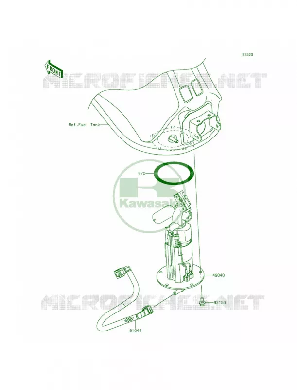 Fuel Pump Kawasaki MOTOS 1000 2014 Z1000 ABS  ZR1000GEFA