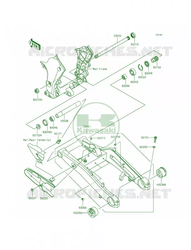 Swingarm Kawasaki MOTOS 1000 2014 Z1000 ABS  ZR1000GEFA