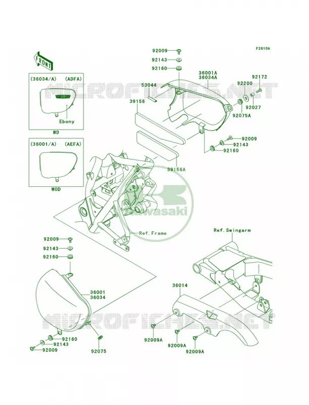 Side CoversChain CoverADFAAEFA Kawasaki MOTOS 800 2014 W800  EJ800AEF