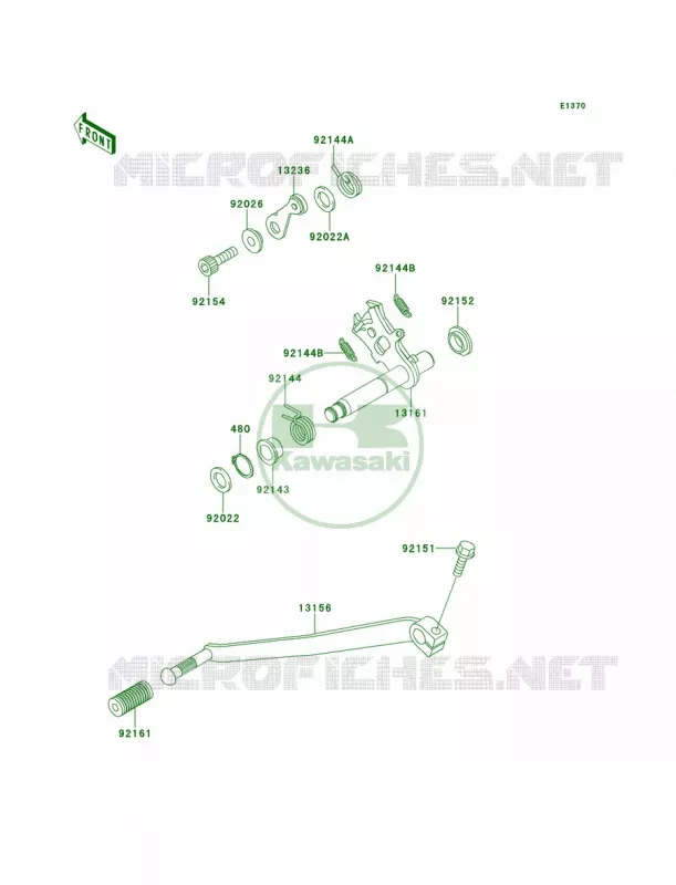 Gear Change Mechanism Kawasaki MOTOS 800 2014 W800  EJ800AEFA
