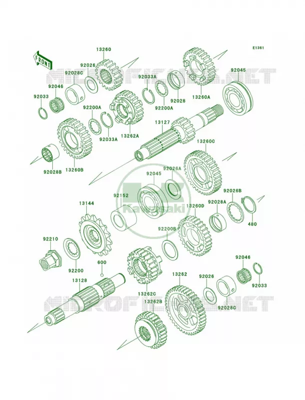 Transmission Kawasaki MOTOS 800 2014 W800  EJ800AEFA
