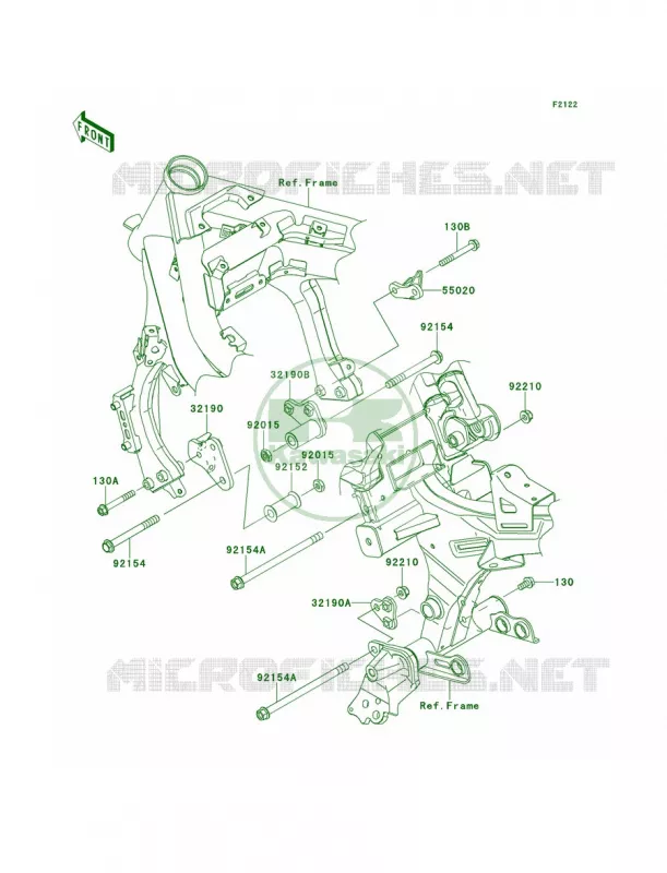 Engine Mount Kawasaki MOTOS 650 2014 ER-6n  ER650EEF