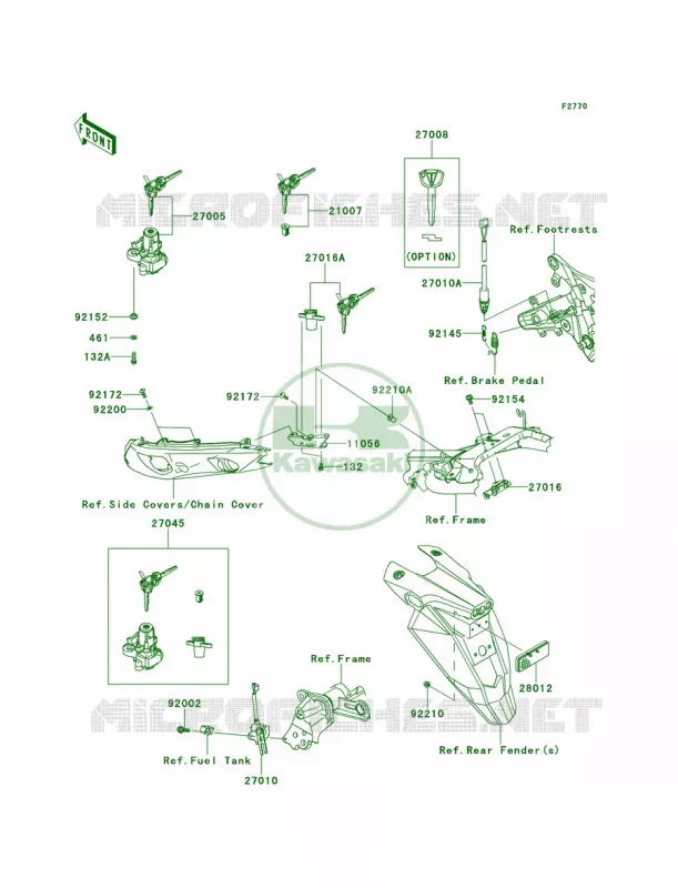 Ignition Switch Kawasaki MOTOS 650 2014 ER-6n  ER650EEF