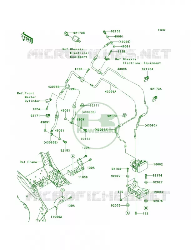 Brake Piping Kawasaki MOTOS 100 2014 Versys 1000  KLZ1000AEF