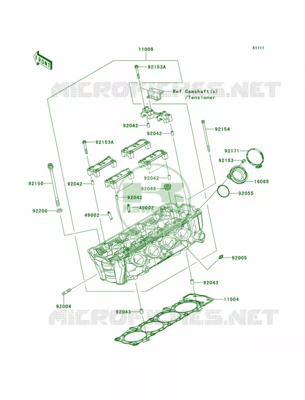 Cylinder Head Kawasaki MOTOS 100 2014 Versys 1000  KLZ1000AEF