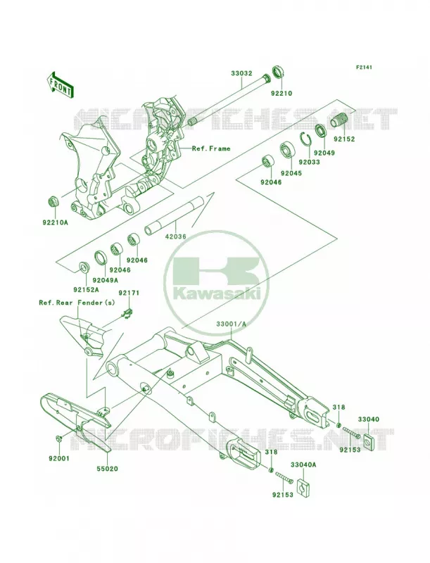 Swingarm Kawasaki MOTOS 100 2014 Versys 1000  KLZ1000AEF