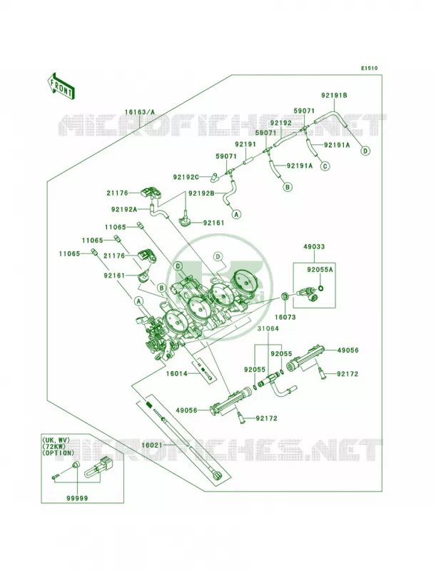 Throttle Kawasaki MOTOS 100 2014 Versys 1000  KLZ1000AEF