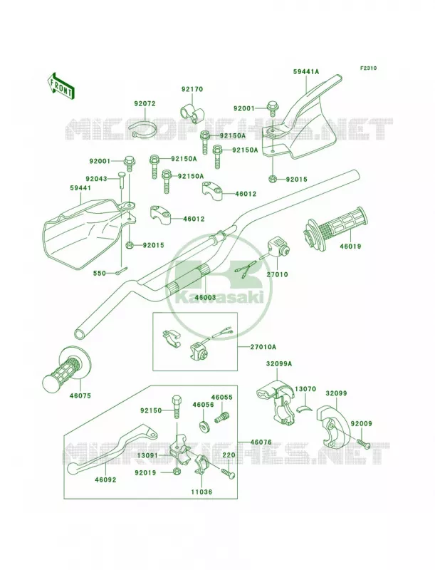 Handlebar Kawasaki MOTOS 300 2000 KLX300R  KLX300-A5