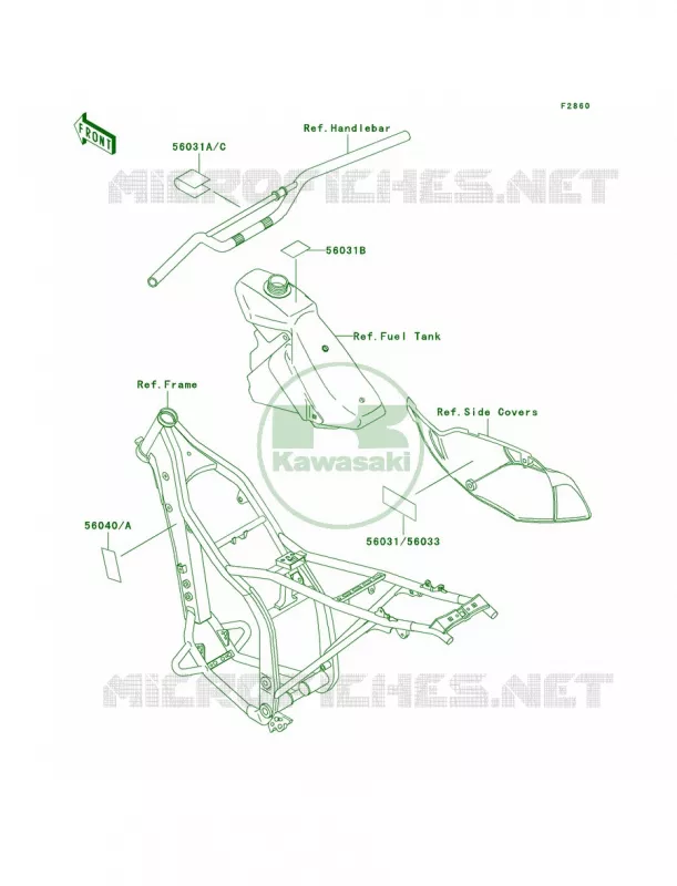 Labels Kawasaki MOTOS 300 2000 KLX300R  KLX300-A5