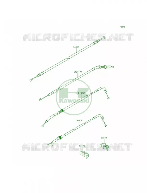 Cables Kawasaki MOTOS 800 2014 ZR800  ZR800AEF