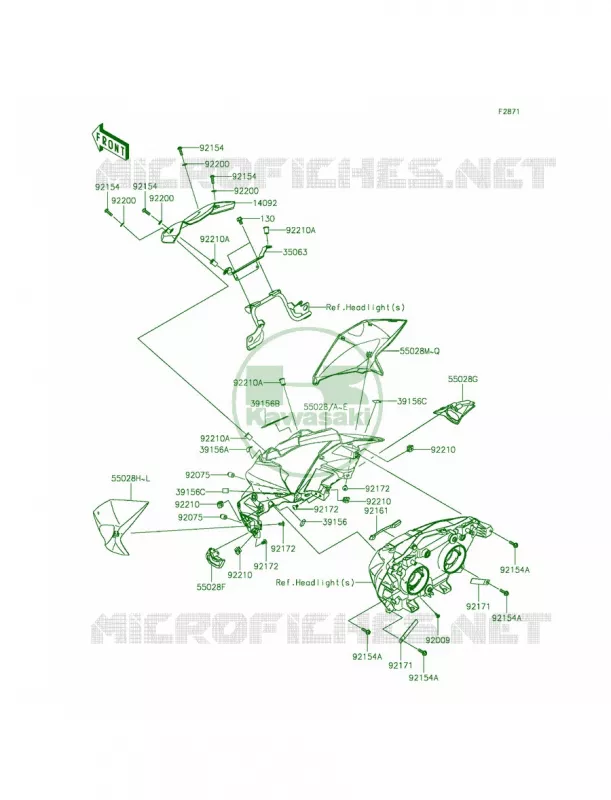 Cowling Kawasaki MOTOS 800 2014 ZR800  ZR800AEF