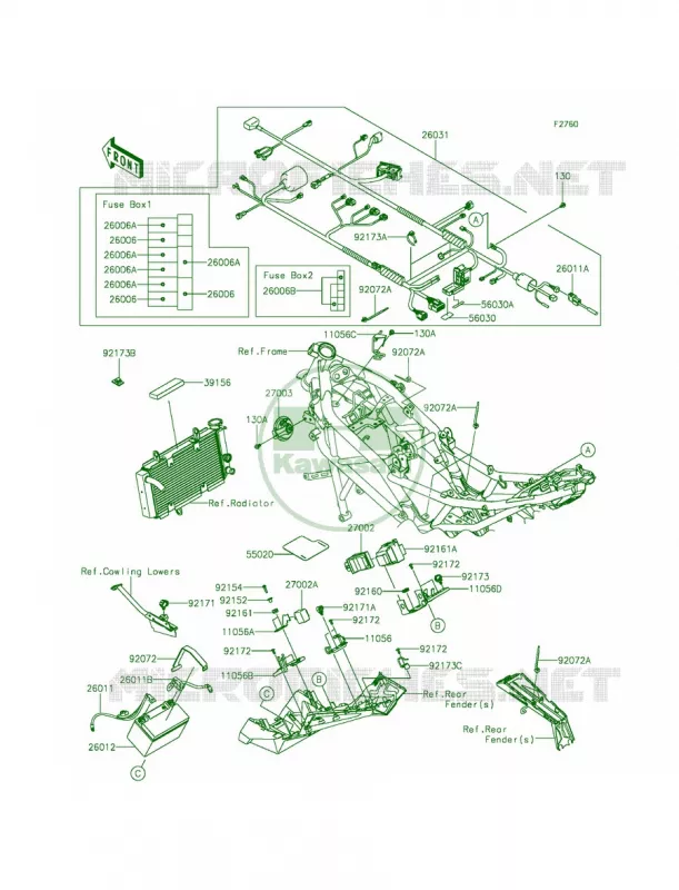 Chassis Electrical Equipment Kawasaki MOTOS 250 2014 Z250SL  BR250FEF
