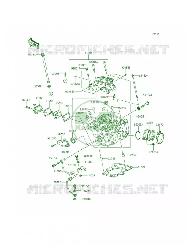 Cylinder Head Kawasaki MOTOS 250 2014 Z250SL  BR250FEF