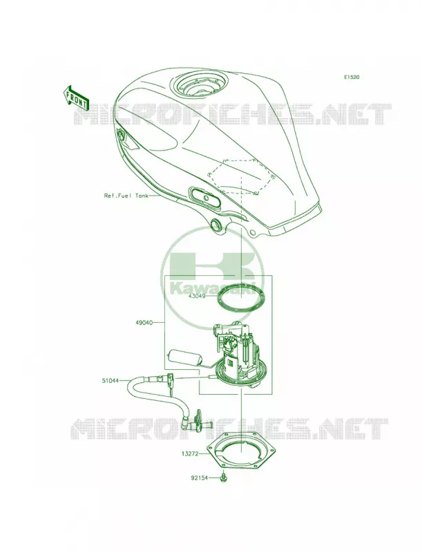 Fuel Pump Kawasaki MOTOS 250 2014 Z250SL  BR250FEF