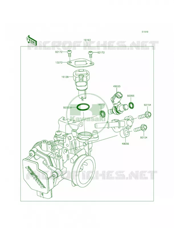 Throttle Kawasaki MOTOS 250 2014 Z250SL  BR250FEF