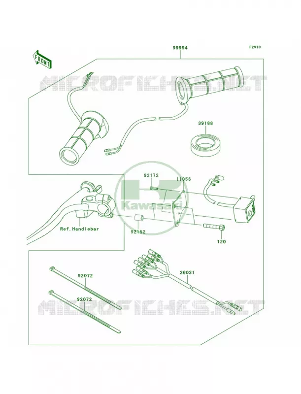 AccessoryGrip Heater Kawasaki MOTOS 1000 2013 Ninja 1000 ABS  ZX1000HDF