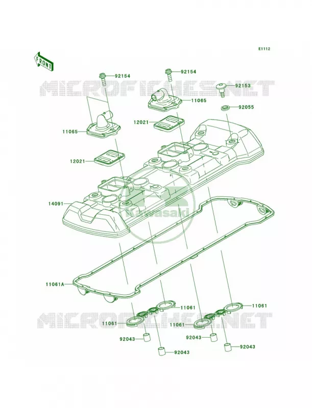 Cylinder Head Cover Kawasaki MOTOS 1000 2013 Ninja 1000 ABS  ZX1000HDF