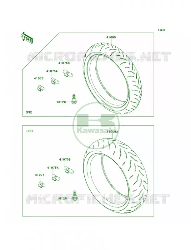 Tires Kawasaki MOTOS 1000 2013 Ninja 1000 ABS  ZX1000HDF