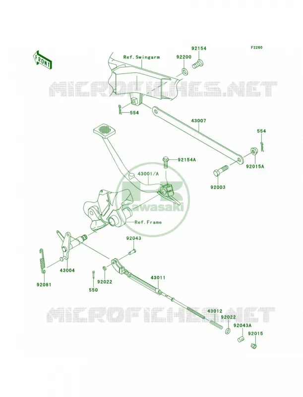 Brake Pedal Kawasaki MOTOS 800 2013 W800   EJ800ADF