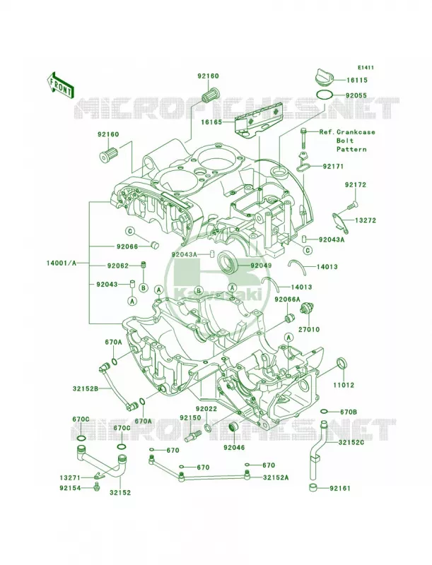 Crankcase Kawasaki MOTOS 800 2013 W800   EJ800ADF