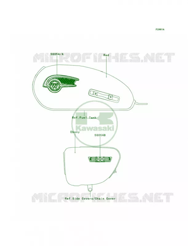 DecalsRedADFA Kawasaki MOTOS 800 2013 W800   EJ800ADF