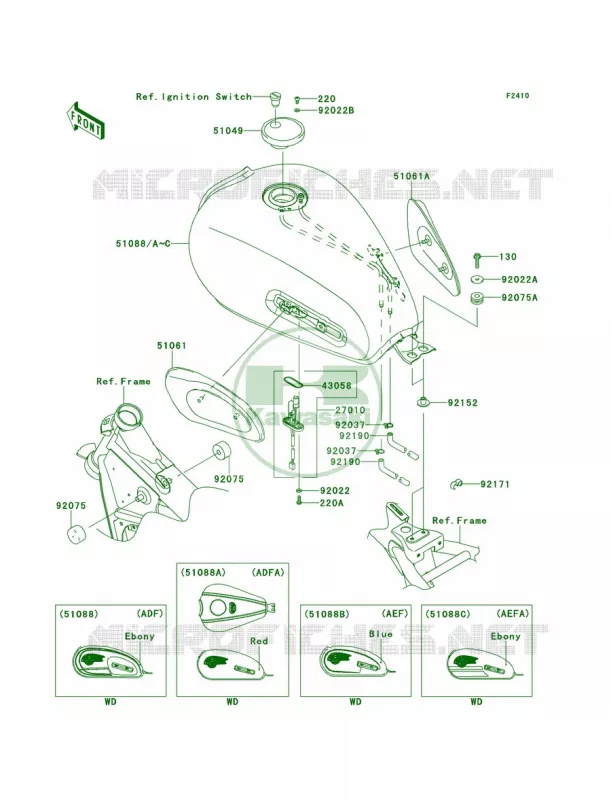 Fuel Tank Kawasaki MOTOS 800 2013 W800   EJ800ADF