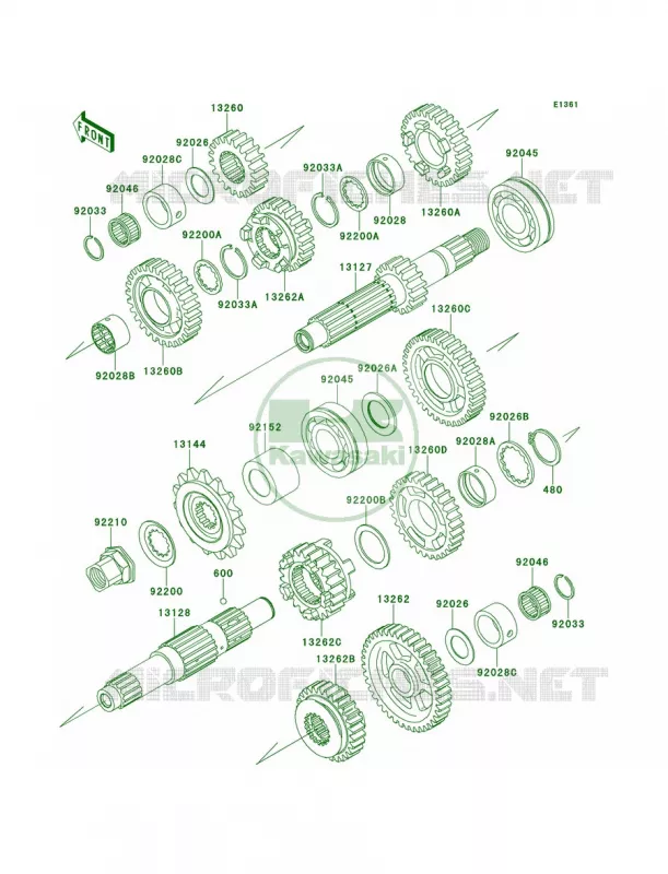 Transmission Kawasaki MOTOS 800 2013 W800   EJ800ADFA