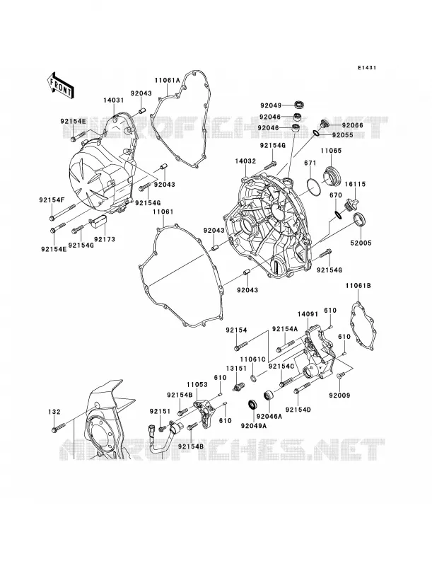 Engine Covers Kawasaki MOTOS 650 2013 ER-6n  ER650EDS