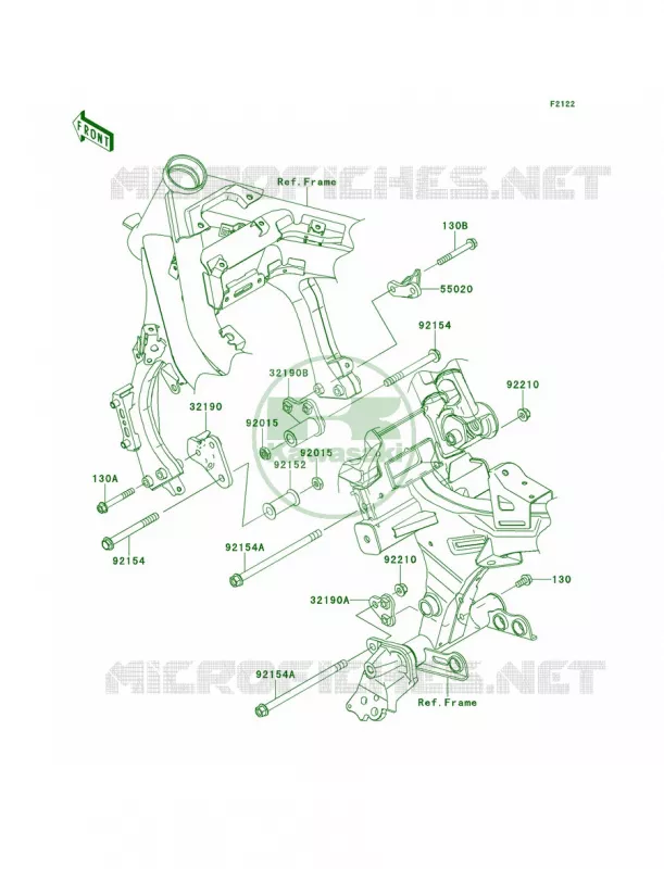 Engine Mount Kawasaki MOTOS 650 2013 ER-6n  ER650EDS