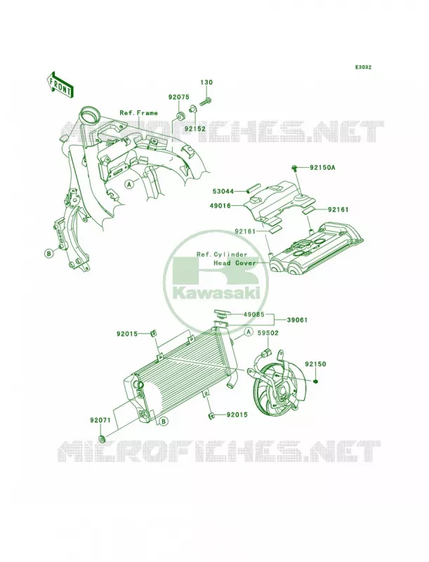 Radiator Kawasaki MOTOS 650 2013 ER-6n  ER650EDS