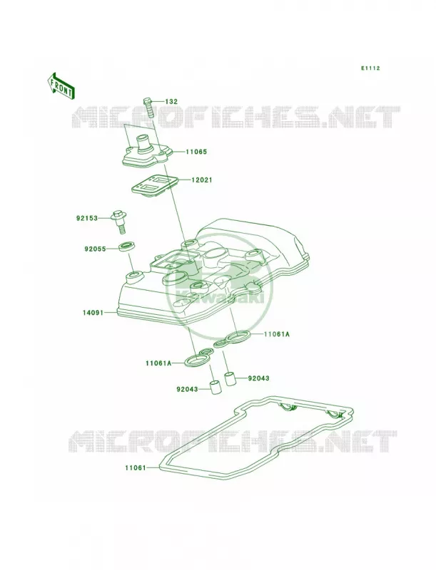 Cylinder Head Cover Kawasaki MOTOS 300 2013 Ninja 300   EX300BDF