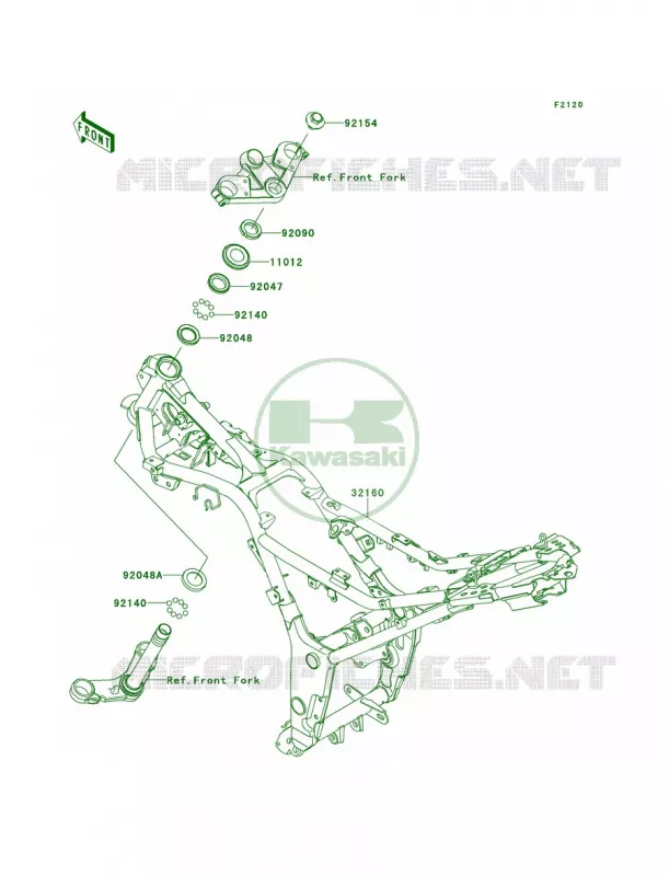 Frame Kawasaki MOTOS 300 2013 Ninja 300   EX300BDF